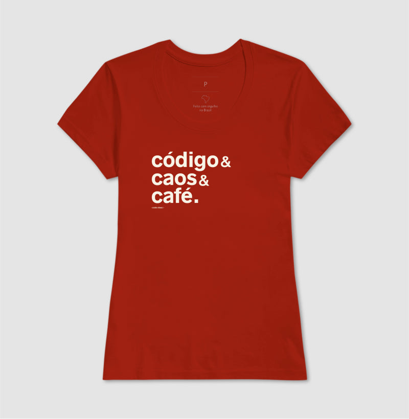 Camiseta CÓDIGO, CAOS & CAFÉ