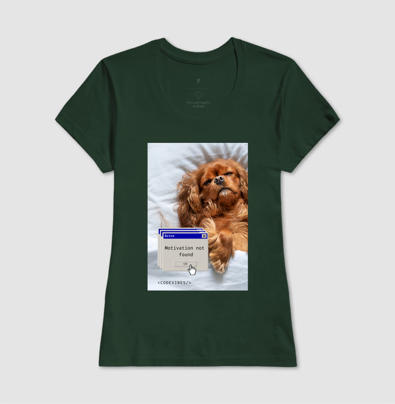Camiseta  MOTIVATION NOT FOUND (DOG)