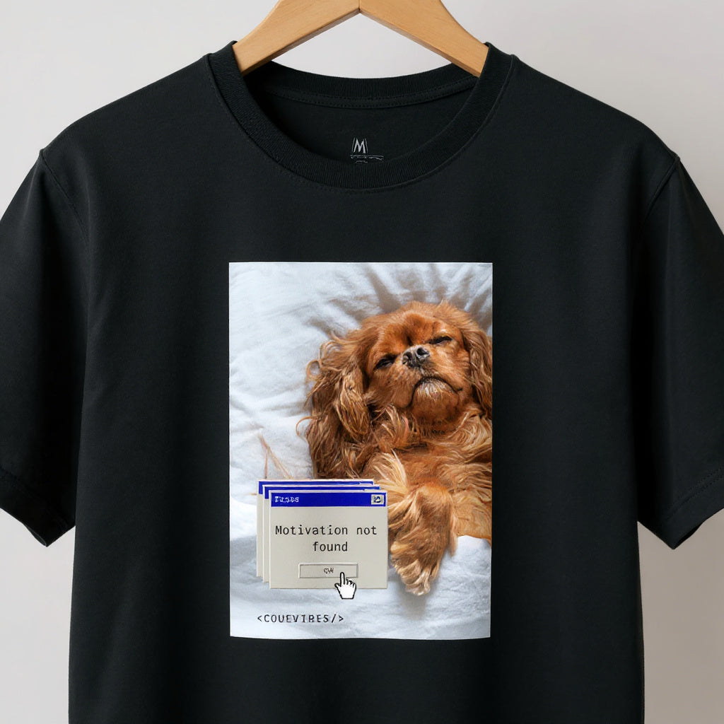 Camiseta  MOTIVATION NOT FOUND (DOG)