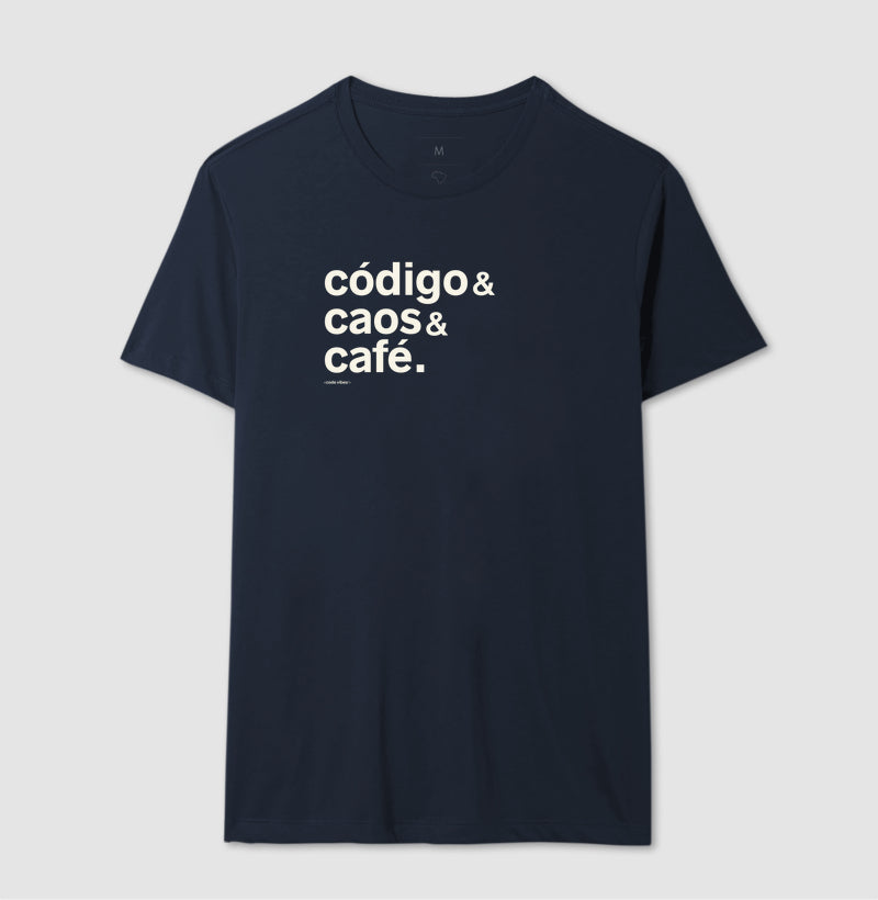 Camiseta CÓDIGO, CAOS & CAFÉ