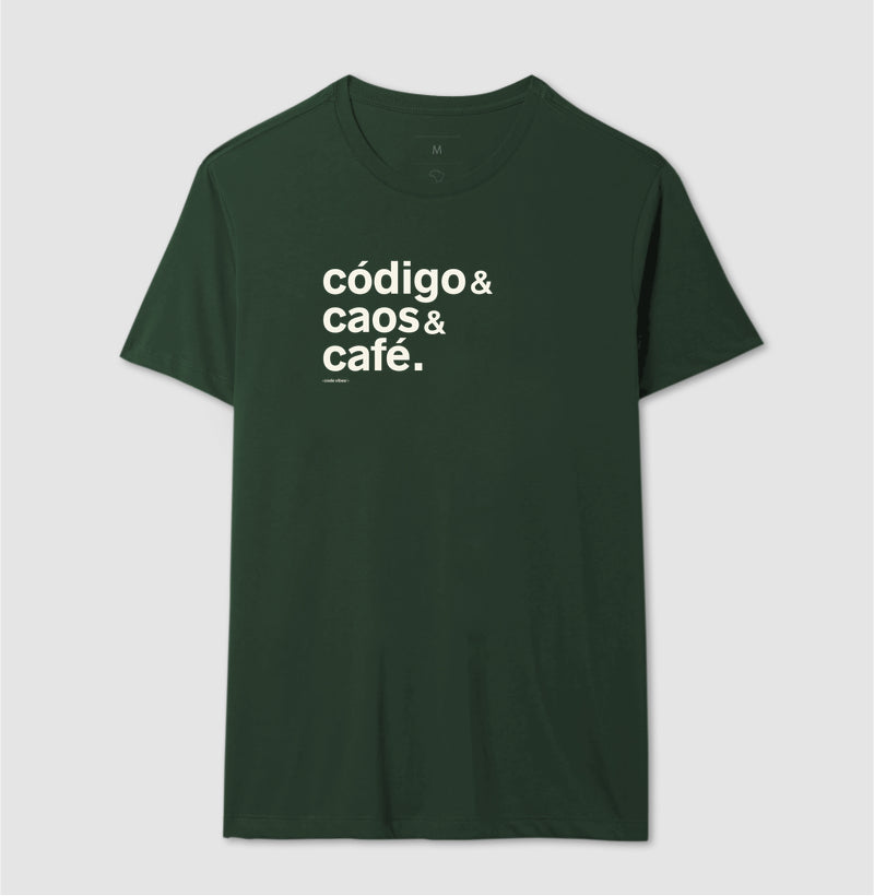 Camiseta CÓDIGO, CAOS & CAFÉ