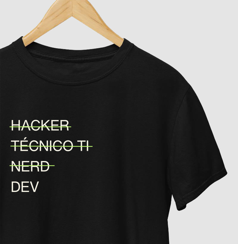 Camiseta HACKER, TÉCNICO TI, NERD & DEV