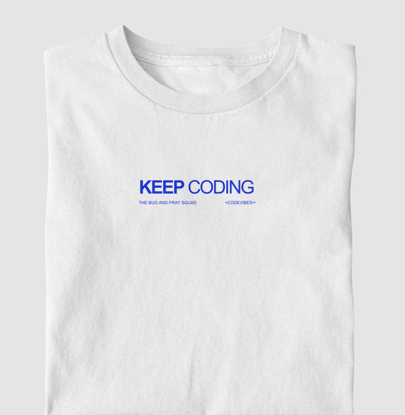 Camiseta KEEP CODING (Azul)