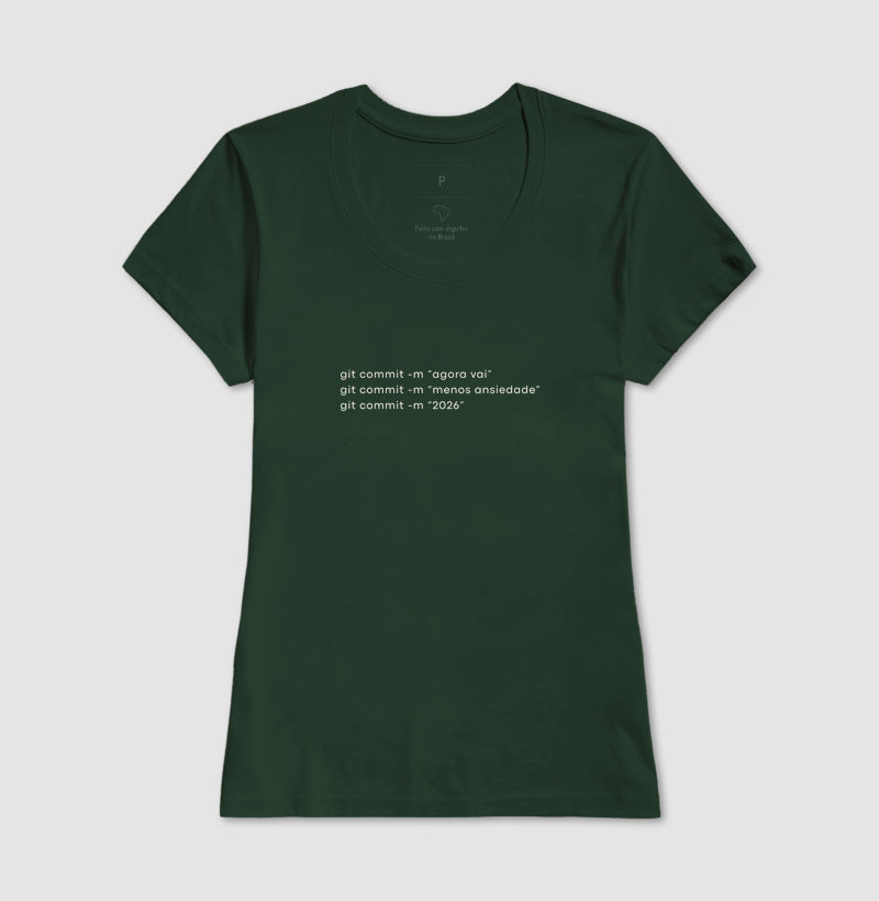 Camiseta GIT COMMIT AGORA VAI 2026