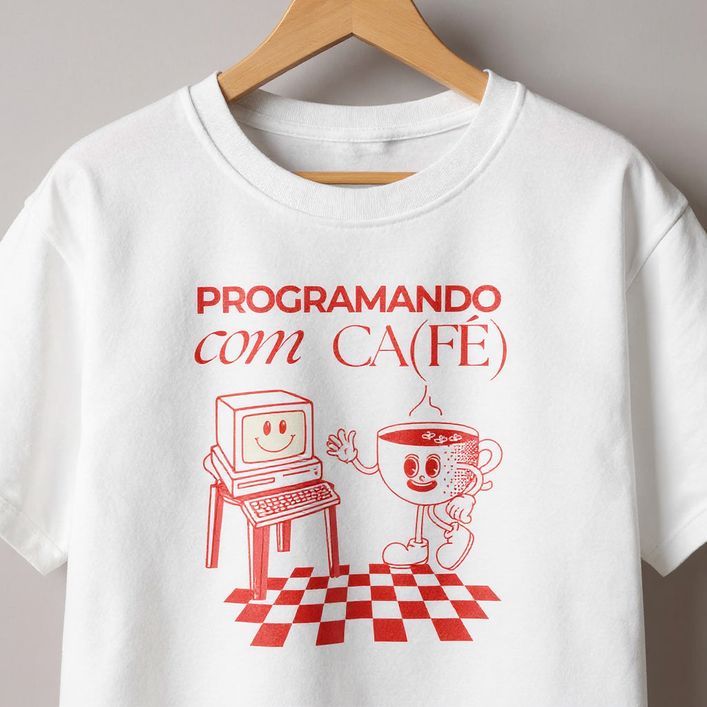 Camiseta PROGRAMANDO COM CA(FÉ)