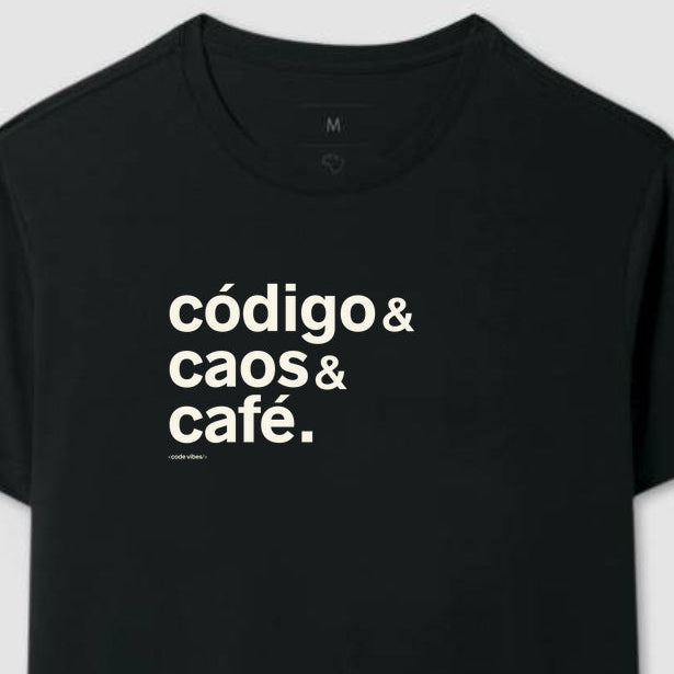 Camiseta CÓDIGO, CAOS & CAFÉ