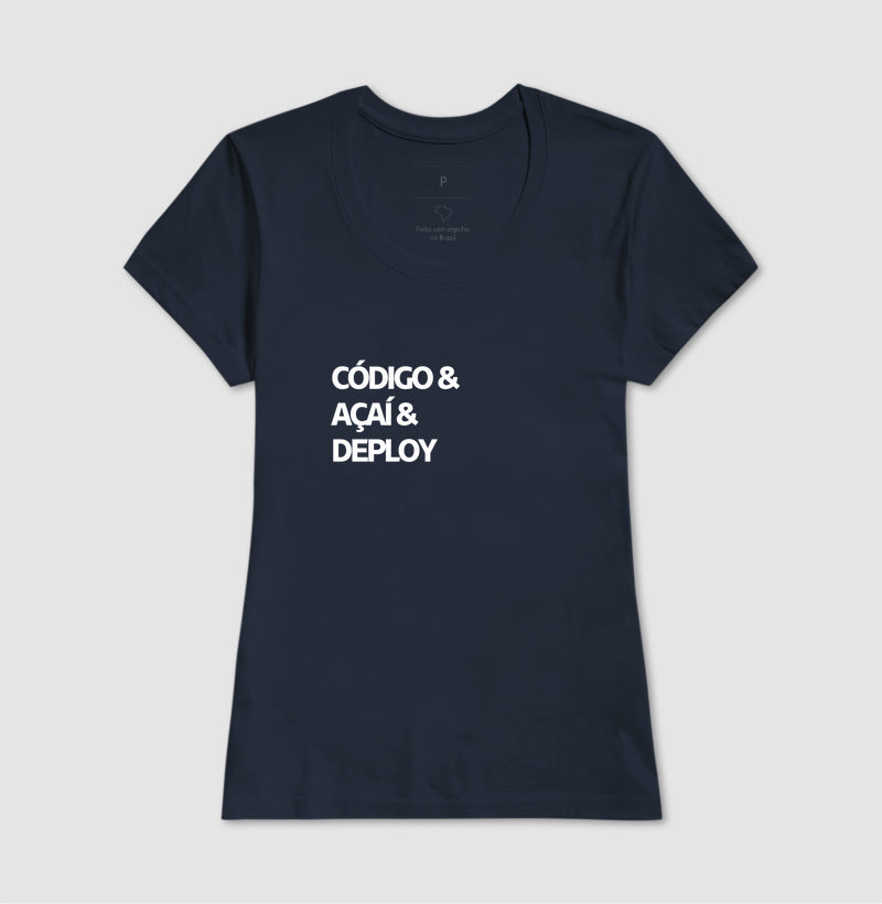 Camiseta CÓDIGO & AÇAÍ & DEPLOY