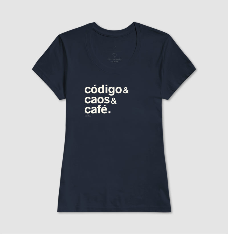 Camiseta CÓDIGO, CAOS & CAFÉ