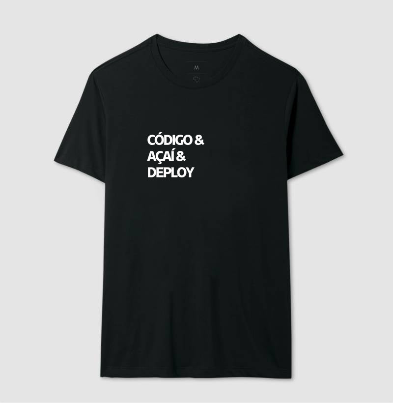 Camiseta CÓDIGO & AÇAÍ & DEPLOY
