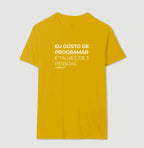 Camiseta EU GOSTO DE PROGRAMAR, E TALVEZ DE 3 PESSOAS