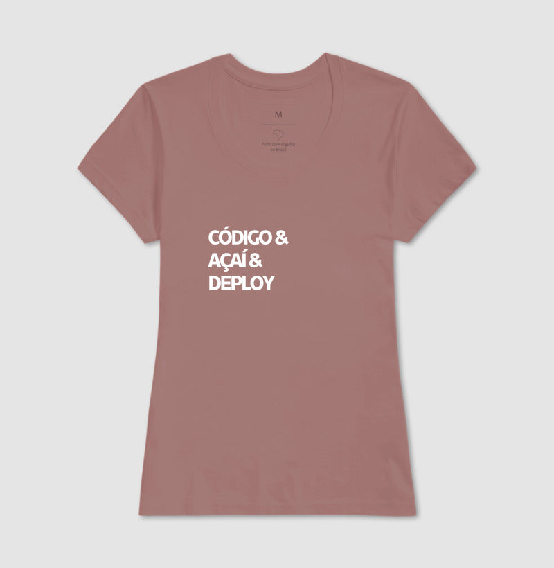 Camiseta CÓDIGO & AÇAÍ & DEPLOY