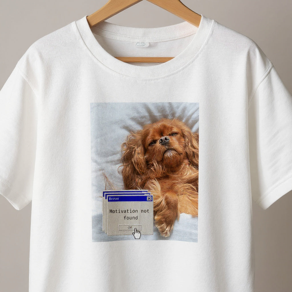 Camiseta  MOTIVATION NOT FOUND (DOG)