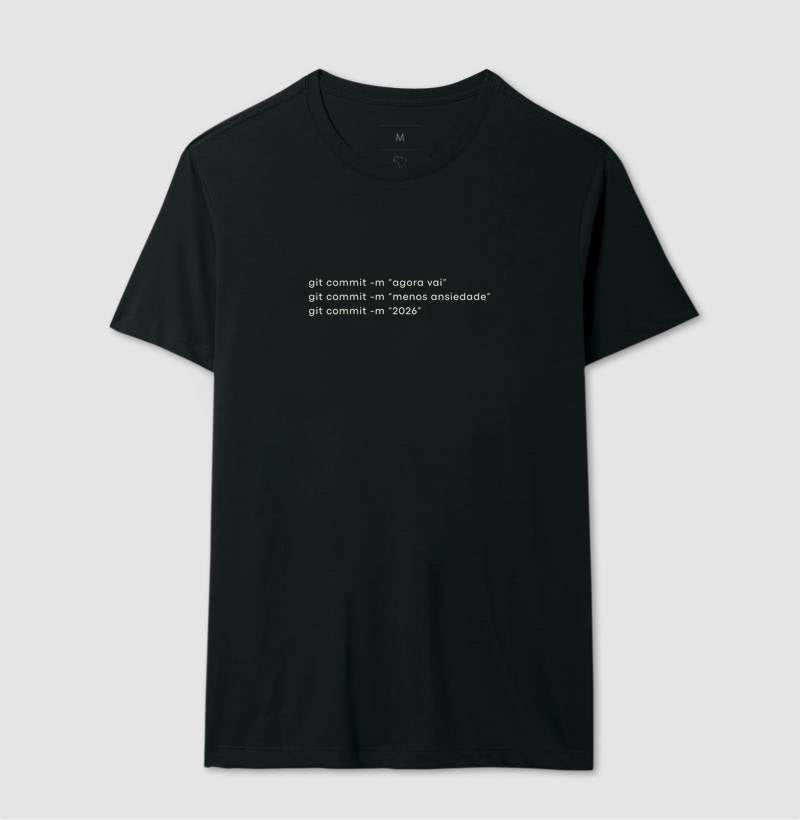 Camiseta GIT COMMIT AGORA VAI 2026