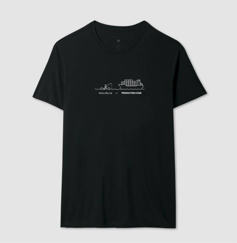 Camiseta HELLO WORLD vs. PRODUCTION CODE