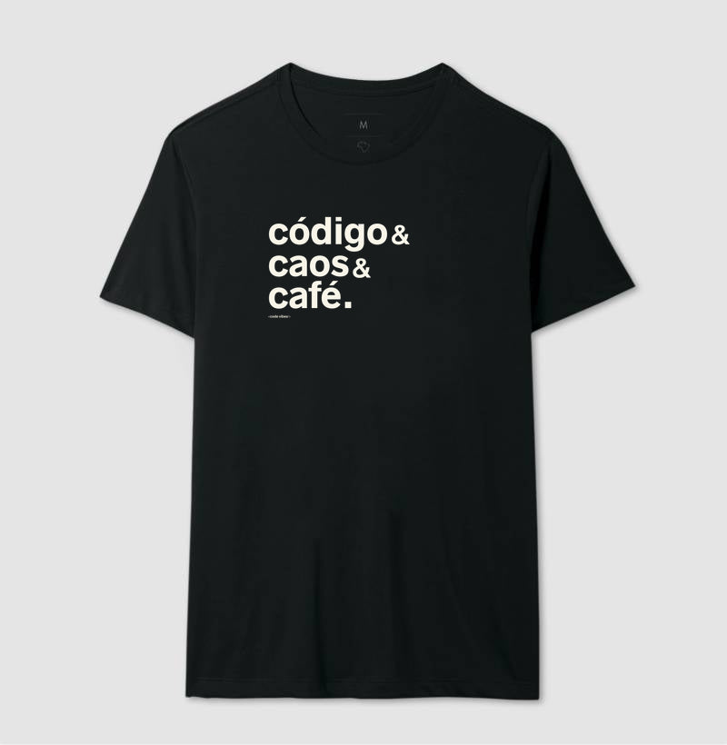 Camiseta CÓDIGO, CAOS & CAFÉ