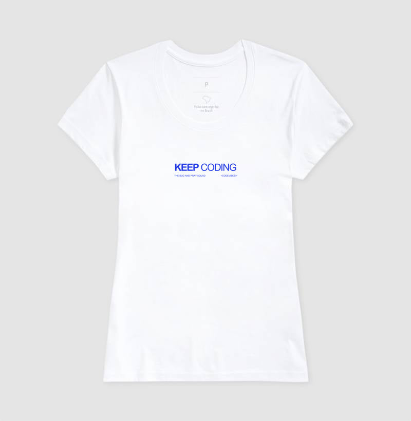 Camiseta KEEP CODING (Azul)