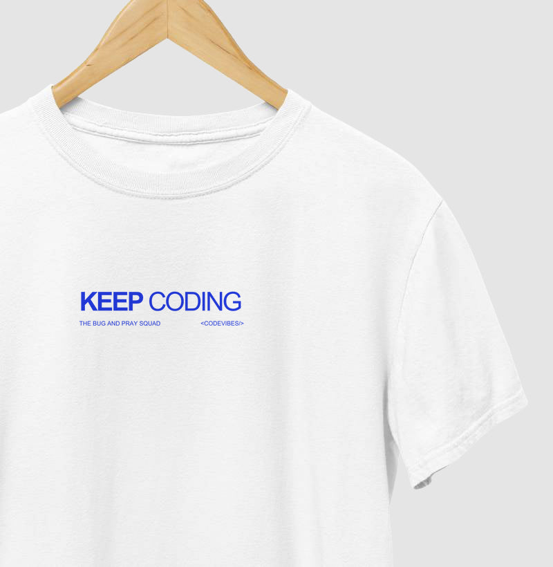 Camiseta KEEP CODING (Azul)