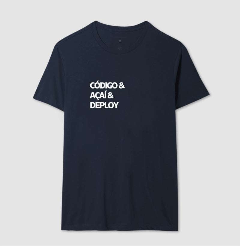 Camiseta CÓDIGO & AÇAÍ & DEPLOY