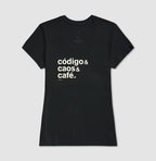 Camiseta CÓDIGO, CAOS & CAFÉ