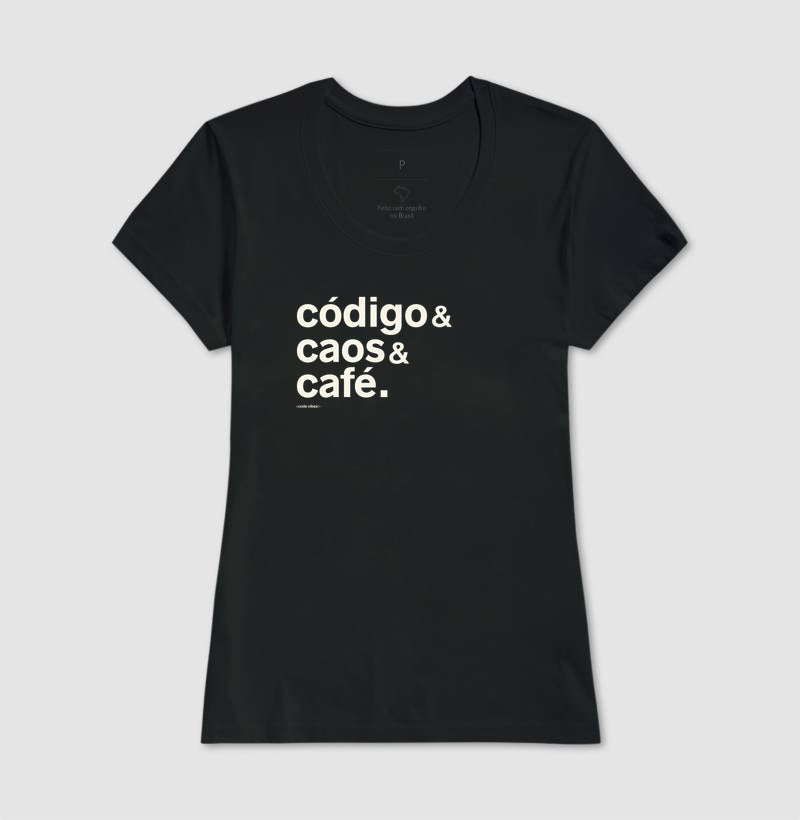Camiseta CÓDIGO, CAOS & CAFÉ