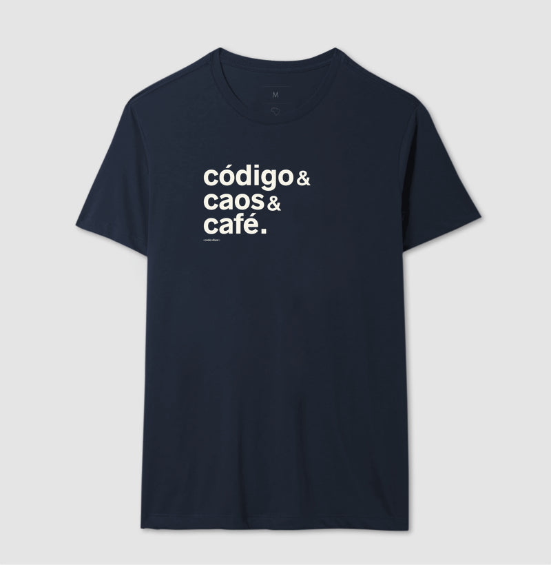 Camiseta CÓDIGO, CAOS & CAFÉ