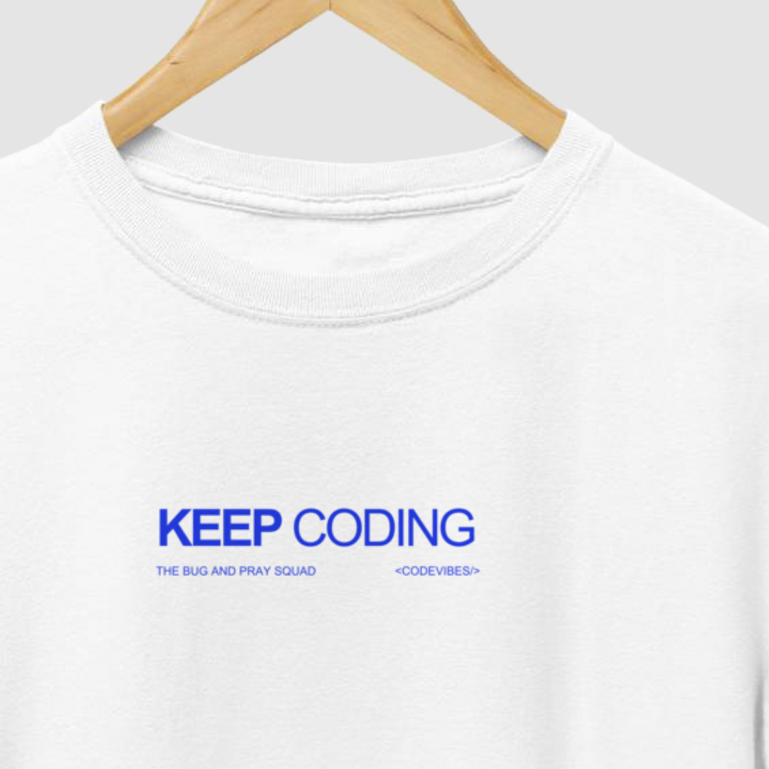 Camiseta KEEP CODING (Azul)